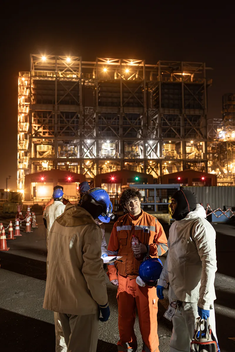 Coordinación de la cuadrilla, de noche