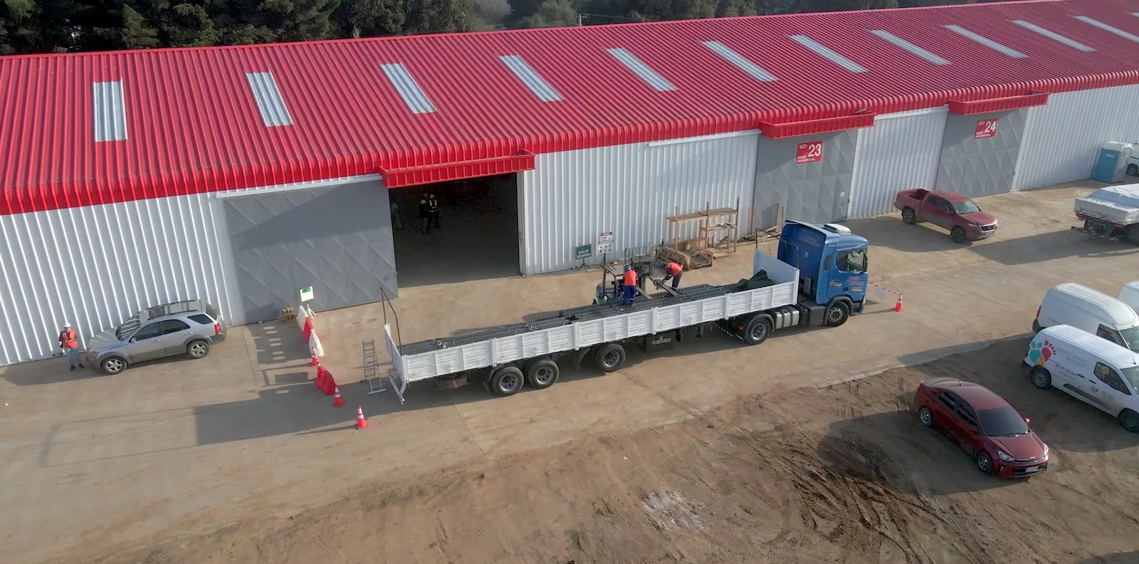 LTF head office and fabrication shop, seen from the air